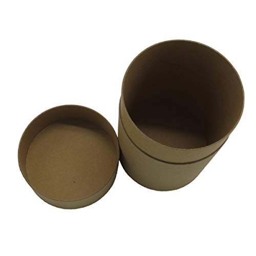 Image of WENPACK 12pack Paperboard Tube with Lid Round Cardboard Box Container (2.84 inch D*4.4 inch H, Kraft)