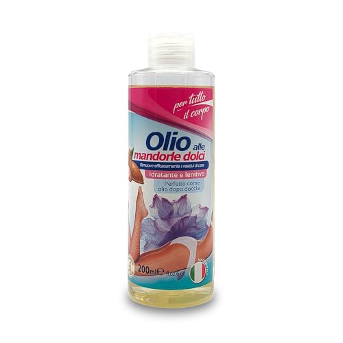 Aceite de almendras dulces 200 ml sin perfume | Con extracto de semillas de girasol | Post Depilación corporal embarazo estrías piel seca cabello uñas masaje hidratante nutriente natural