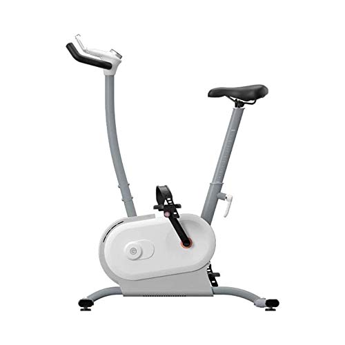 Image of Exercise Bike Indoor Exercise Bike Cycling Spin Bike Workout Belt Driven Flywheel Cycling Adjustable Handlebars (White)