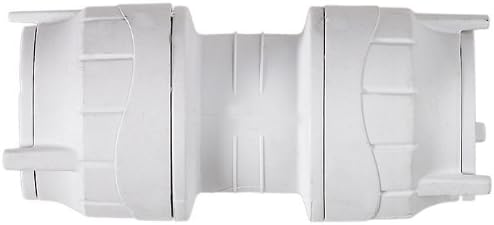 Polyfit Push Fit Straight Coupler 22mm - White (Pack of 3)