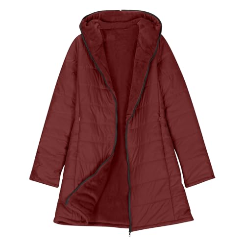 Long Sleeve Hoods for Women Fall Winter Padded Hooded Basic Padded Jacket Hood Outfit Women 2025 Y2K4