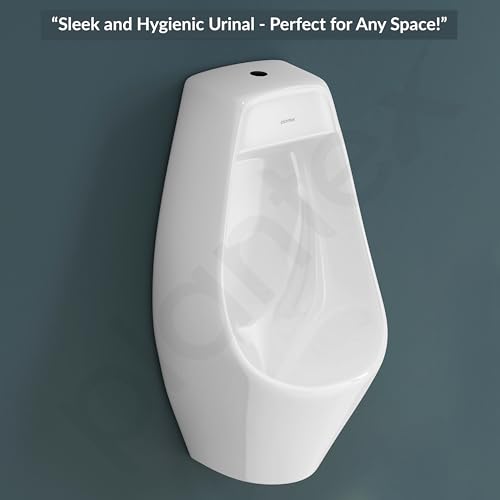 Image of Plantex Ceramic Urinal Toilet for Men /Premium Wall Mount Large Urinal Pot for Gents /Male /Boy /Toilet for Washroom - (Unique, White)