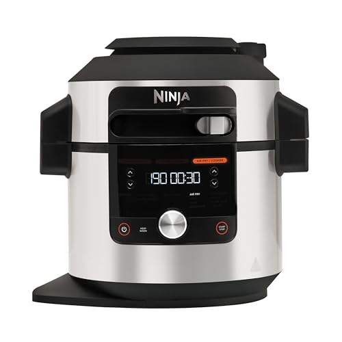 Ninja Foodi MAX 12-in-1 SmartLid-Multikocher [OL650EU], Schnellkochtopf & Heißluftfritteuse, 3 Modi, 12 Garfunktionen, spülmaschinenfest, Antihaft-Beschichtung, 4,7 Liter, bis zu 60% Energie sparen