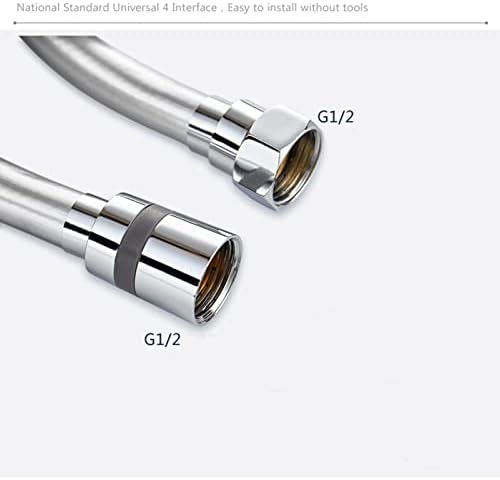 PVC Smooth Shower Hose 78.7 Inch(2M) with Anti-Twist Brass Connections - Universal Anti-Kink and Leak-Proof