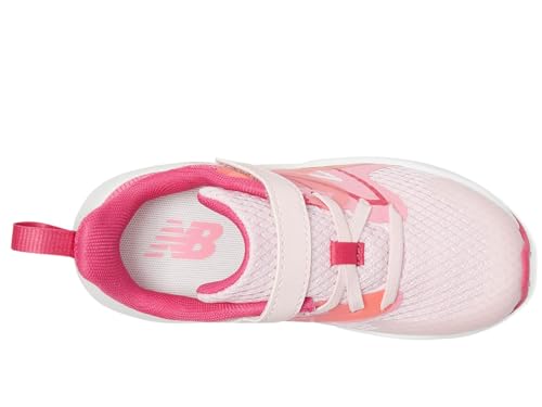 New Balance Kid's Rave Run V2 Hook & Loop Running Shoe, Rose