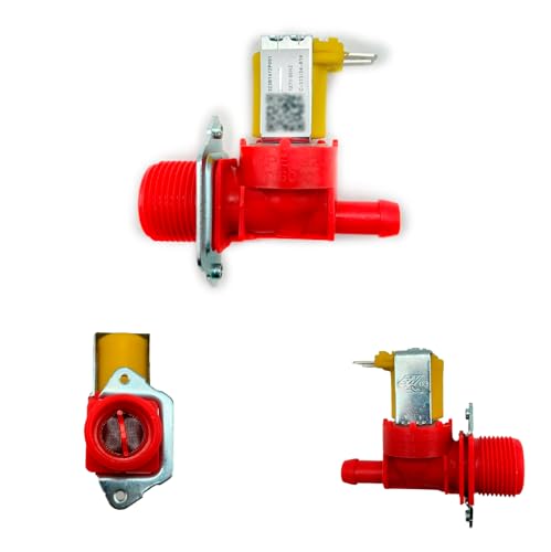La Mejor Lista de lavadora lg roja los 10 mejores. 45 Válvula de Llenado de Agua para Lavadora Nautilus | Compatible con Mabe, Easy, LG y Kenmore | Solenoide Sencillo Roja | 110V-127V | Reemplazo 323B1472P001 33290153 5220FR2006H