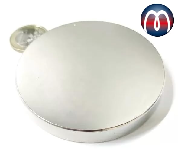 Magnes krążkowy okrągły Ø 70 x 10 mm – neodymowy N45, nikiel – utrzymuje 200 kg – szyba magnetyczna – silne magnesy trwałe (supermagnesy) o ekstremalnej przyczepności do zastosowań przemysłowych i domowych