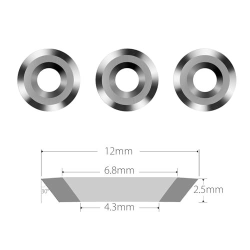 Insertos de carburo redondos de repuesto 12mm 3 piezas miniatura 4