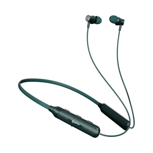 Image of pTron Tangent Evolve w / 50Hrs Playtime, HD Mic, Pristine Sound, 14mm Drivers, Bluetooth V5.3 w /Dual-Device Pairing Wireless Neckband, Magnetic Buds, Voice Assistant,Type-C Fast Charging & IPX4(Green)