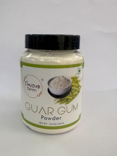 Flavour Drum Guar Gum Powder (8.8 oz / 250 g) | 100% Natural Thickener & Stabilizer | Ideal for Baking, Sauces, Ice Cream & Gluten-Free Recipes