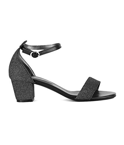 Image of Marc Loire Women's Shimmer Open Toe Comfortable Block Heel Sandals