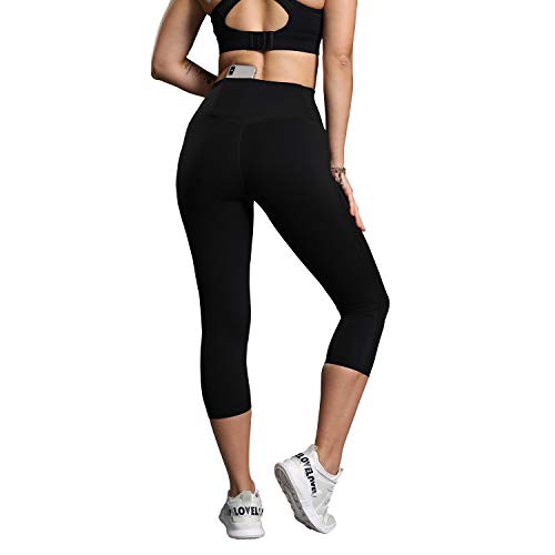 Lorpect High Waisted Leggings for Women – Stretch Yoga Pants with Hidden Pocket（Black,XL