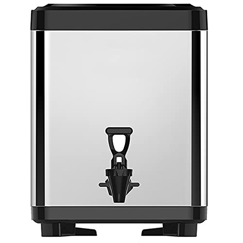 URRACA ステンレス ウォータージャグ ホワイト シルバー 保温保冷ポット 304ステンレス飲料サーバー 方形 6L 8L 10Lアウトドア用ウォータータンク ステンレス断熱バケツ 大容量密閉容器 金属ジャグ 温度計付き 蛇口付