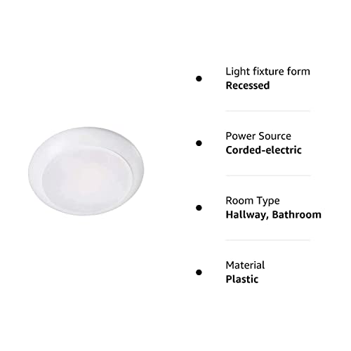 Topaz 6" Led Surface Mount Disk Light, 15W, Dimmable, White, 3000K #TOP1