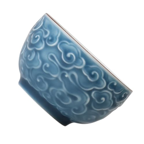 BESPORTBLE Taza de Cerámica Nubes Taza Grande para Té Kung Fu Diseño Único Azul para Hogar y Oficina para Amantes del Té sin Asa Estilo Tradicional
