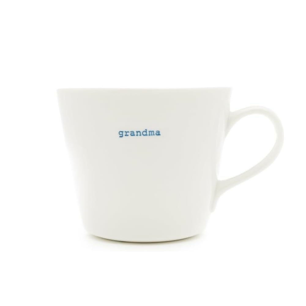 Keith Brymer Jones White - Word Range - Ceramic Standard Mug - Grandma - 350Ml