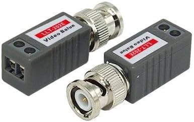 2-Pack 1-Channel Passive Video Balun UTP CAT5 Transceivers (BNC) – Grey