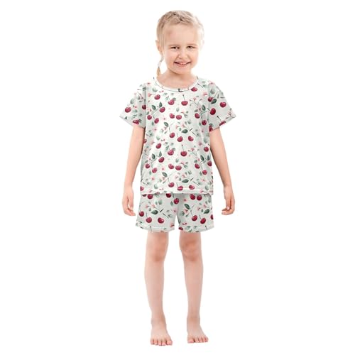 Cherry Fruit Pajama Set Pajamas Sleepwear Nightwear Loungewear Clothes Set B0403345