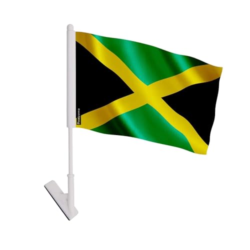 Drapeau adhésif Jamaïque de qualité supérieure en polyester résistant - Lot de 10