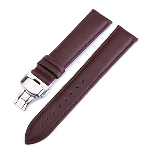 CongYi 牛革腕時計ストラップ 12mm 14mm 16mm 18mm 19mm 20mm 22mm 24mm 本革腕時計バンド 腕時計バンド リストブレスレット(Coffee,13mm)