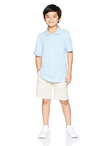 Image of Amazon Essentials Boys and Toddlers' School Uniform Short-Sleeve Pique Polo Shirts, Breathable Cotton, Button Closure