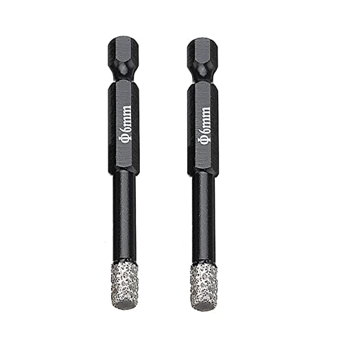 Brocas de diamante para taladro 6 mm hexagonal 2 pcs miniatura 5