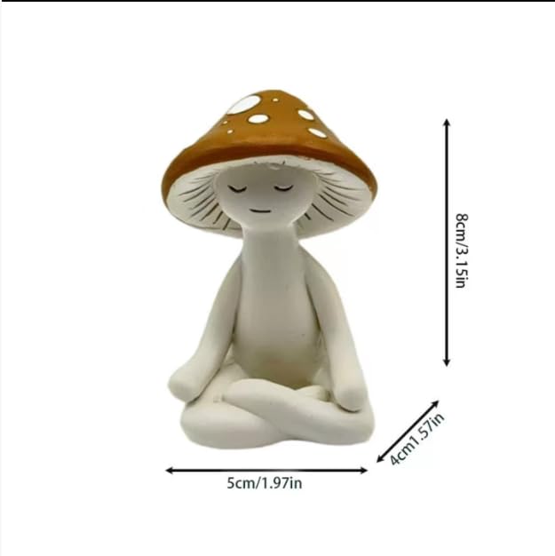 Estatua de Setas de Meditación de Resina para Decoración miniatura 2