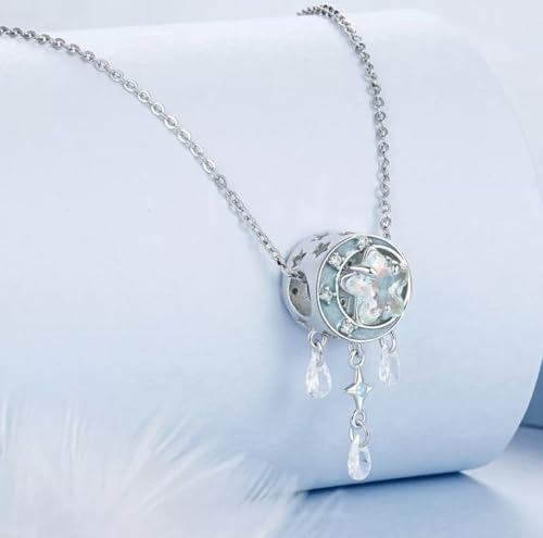 Charm atrapasueños luna de plata ley 925 para pulsera 5