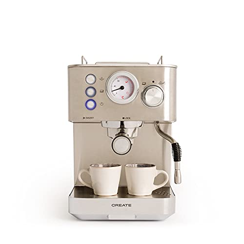 CREATE / THERA CLASSIC/Halbautomatische Espressomaschine / 20bar für gemahlenen Kaffee und ESE-Pads, 1.25 Liter Tank, 1100W