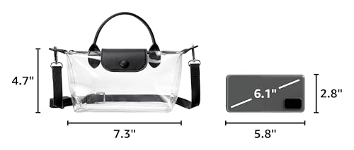 Image of BOSTANTEN Clear Bag for Stadium Approved Crossbody Purse Handbags for Concerts Sports Events