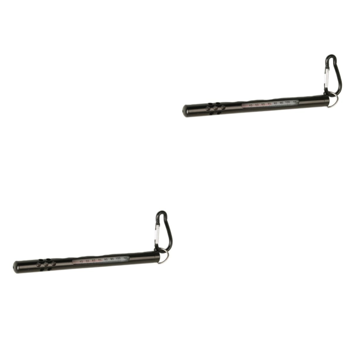 HANABASS 2pcs Pencil Thermometer for Fahrenheit Celsius Outdoor Thermometer Carabiner Clip Portable Fishing Tool for Fly Fishing