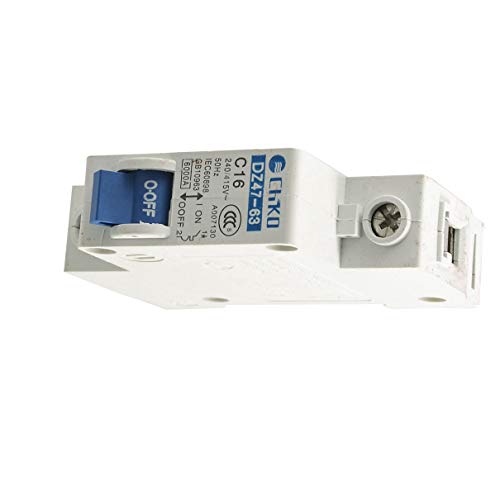 Aexit Overload Protection Circuit Breakers Single Pole AC 240/415V 16A Mini Miniature Circuit Breakers Circuit Breaker