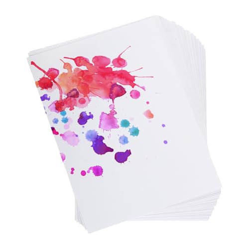 PATIKIL Papel De Acuarela De 5'x7' Al Por Mayor, 300 Hojas De Papel De Algodón Para Pintar Al Agua Prensado En Frío 92lb/250 GSM Para Suministros De Dibujo Para Artistas