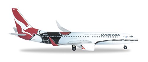 Herpa 526418 - Modellino di Qantas Boeing 737-800