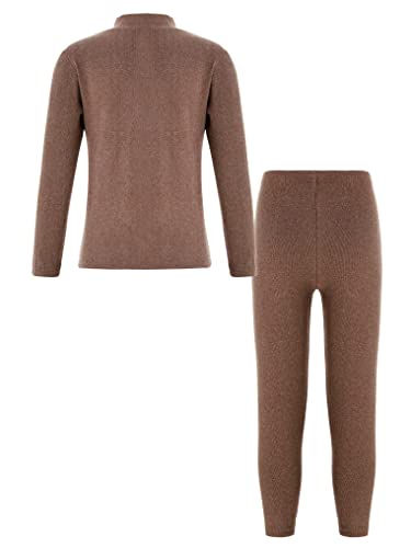 Kaerm Kids Girls Boys 2Pcs Thermal Underwear Set Long Sleeve Cartoon Dolphins Print Base Layer and Leggings Pants Set2