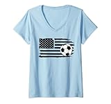 Photo Gallery donna bandiera americana afflitta con pallone da calcio usa maglietta con collo a v Photo Gallery donna bandiera americana afflitta con pallone da calcio usa maglietta con collo a v