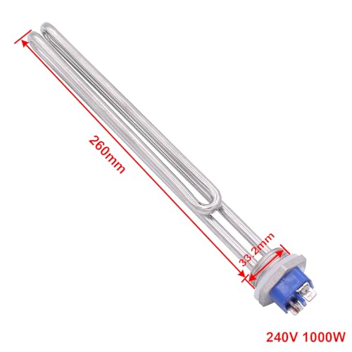 AIICIOO Heizelement 240v 1000w 1 Zoll BSP (DN25) Durchmesser 33.2mm Edelstahl mit Silikon-O-Ring