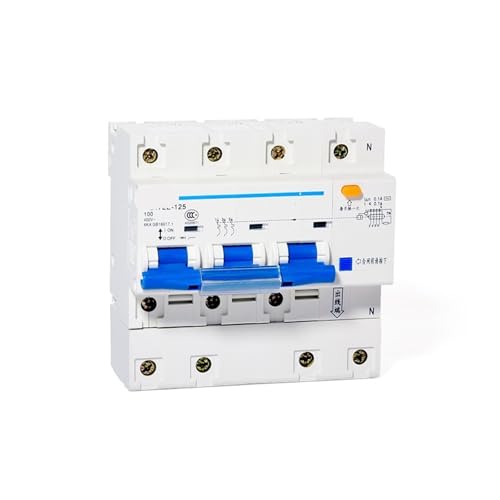 Disjoncteur triphasé 125A protégeant contre fuite électrique 30mA - 5