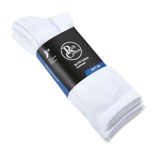 Men's Multi-Pack Cushioned Performance Crew LongSocks - Breathable Compression Athletic Socks