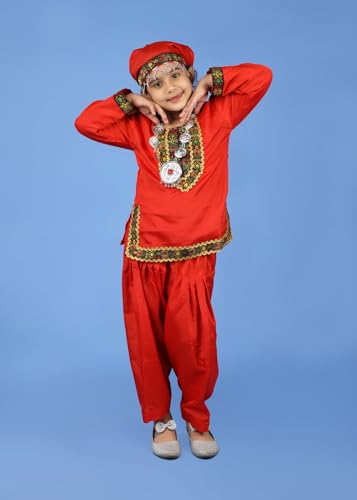 Image of BookMyCostume Kashmiri Indian State Fancy Dress Costume for Girls and Females 7-8 years