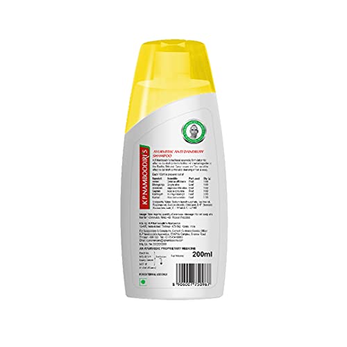Image of K.P. NAMBOODIRI S Ayurvedic Anti Dandruff Shampoo With Reetha, Shikakai & Curry Leaf - 200Ml X 2(Pack Of 2)