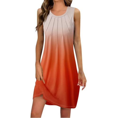 Robe d'été sans manches femme fluide chic et robe de plage mi-longue