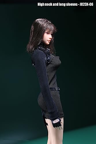 Vêtement figurine 1/6 pull noir à poitrine ouverte pour corps solide de 30 cm - 3