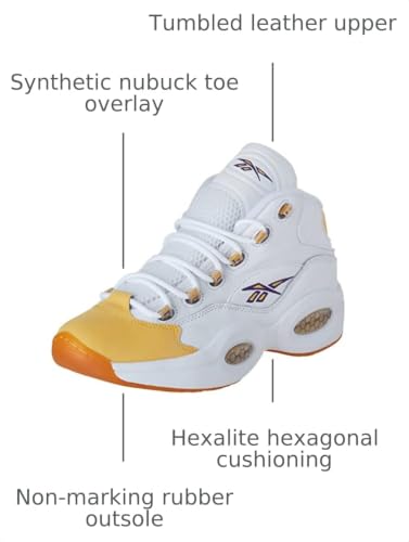 Image of Reebok Mens Question Mid Fitness Workout Basketball Shoes