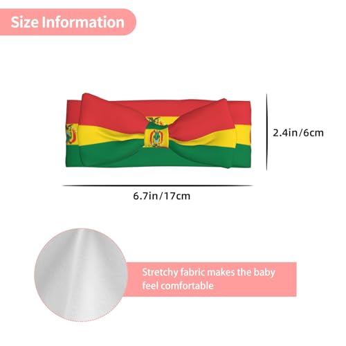 Flag of Bolivia Baby bow headband, printed, colorful and varied, soft and skin-friendly, good elasticity3