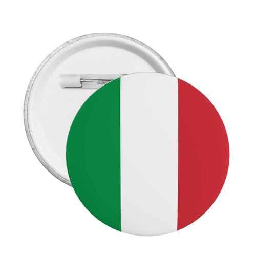 5 insignias redondas, insignias de pin de bandera italiana para club, empresa, decoración personal, 4.5 cm