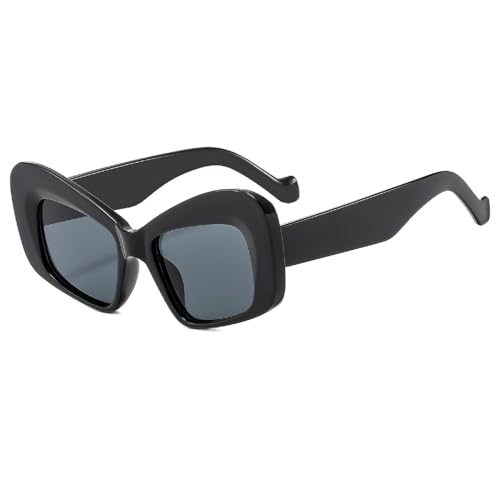 Vintage Oversized Cat Eye Sunglasses For Women Fashion Unique Butterfly Designer Female Elegant Big Shades N452