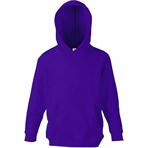 Sudadera con capucha Fruit of the Loom Morado 7 años Cover