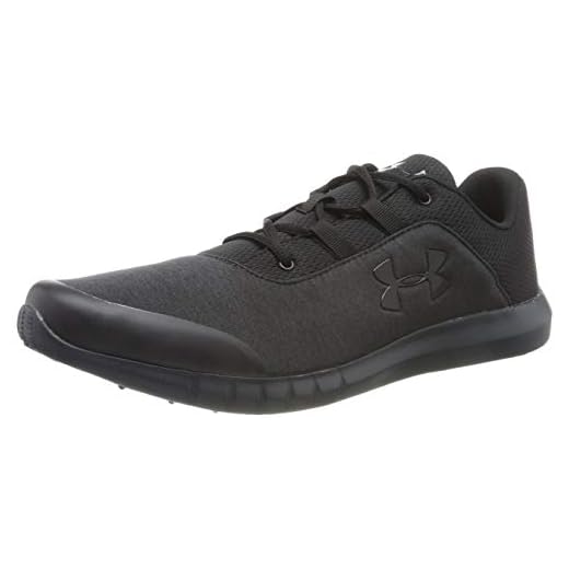 Under Armour Mojo snabbtorkande löpar- och gymskor för män, Svart - Svart antracit antracit - 43 EU