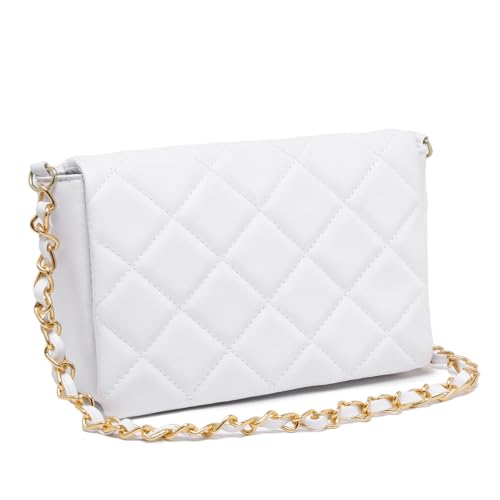 Bolsa Feminina Transversal Pequena Estela Ajustável (Branca)